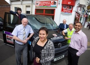 Franchisee Lorraine Thompson and the Driver Hire Oxford team