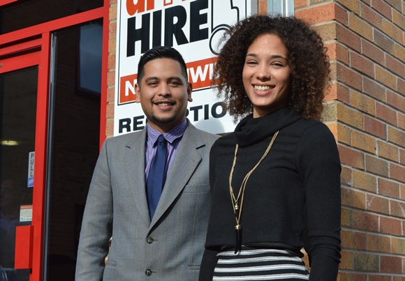 Jimmy and Shadia part of the Driver Hire eServices team