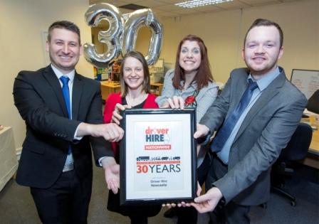 Driver Hire Newcastle celebrates 30 years