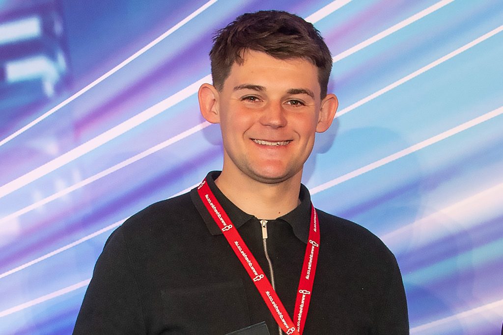 Lee Statham, Franchise owner of Driver Hire Crewe & Congleton wearing a black shirt and red lanyard.